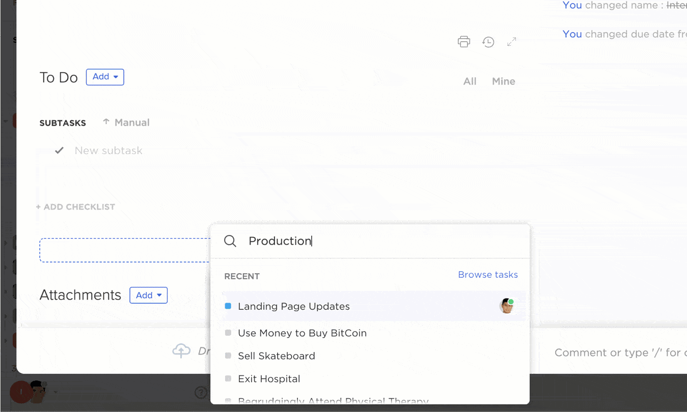 Link your related tasks and ideas together.